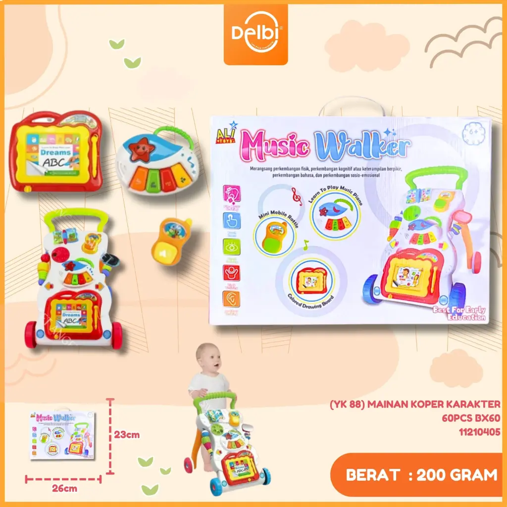 MAINAN BABY WALKER MUSIC BAYI MUSIK DORONGAN BX15