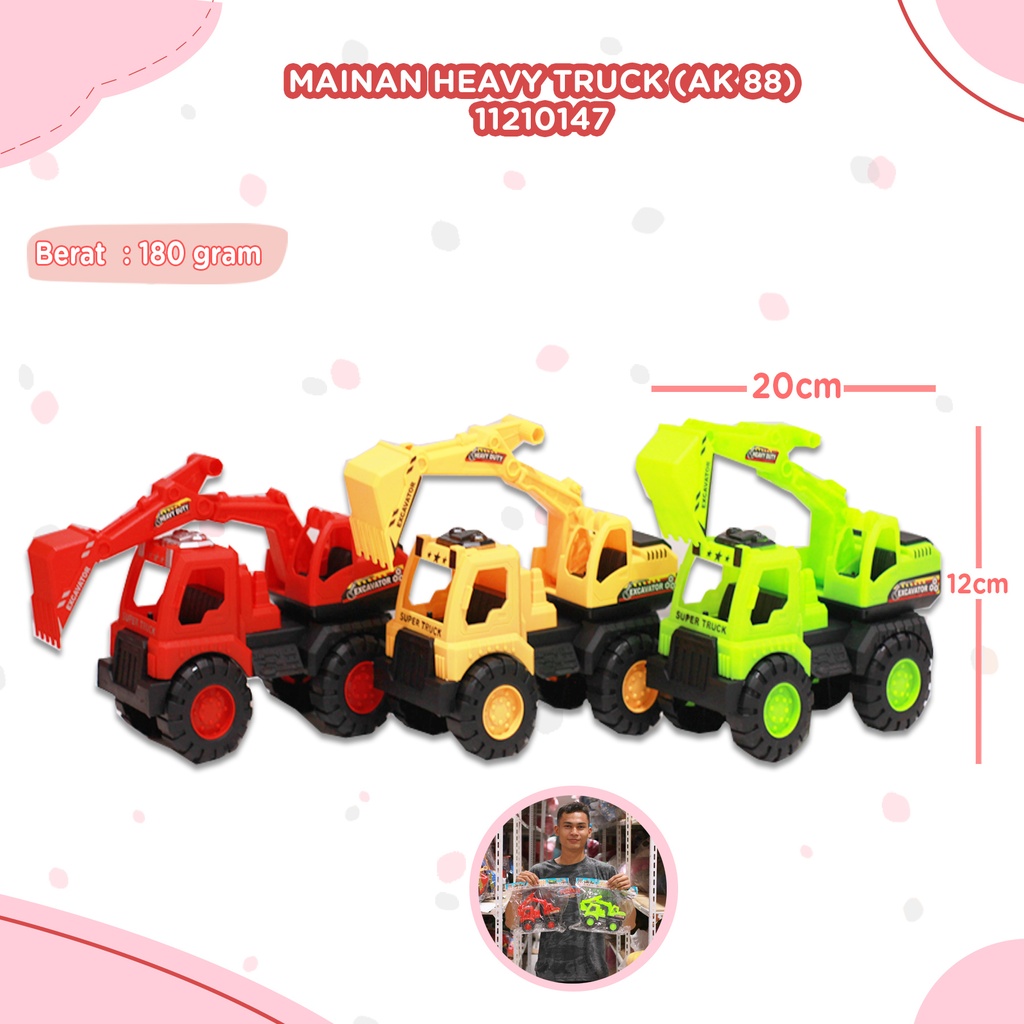 [AK 88] MAINAN MOBILAN HEAVY TRUCK MOBIL TRUK EXCAVATOR PLASTIK OPP BX48