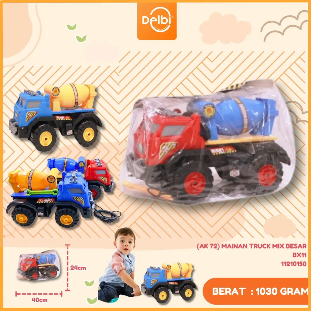 (AK 72) MAINAN TRUCK MIX BESAR BX11
