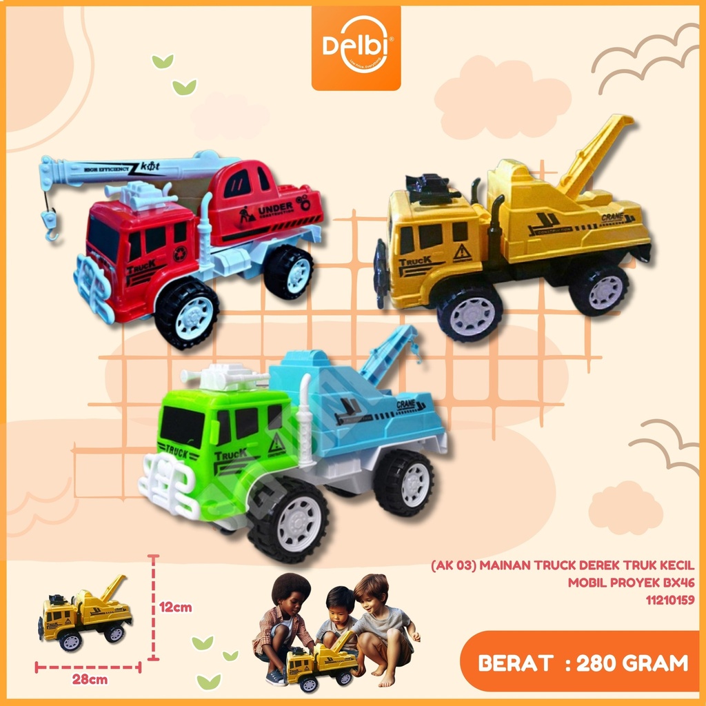 MAINAN MOBILAN TRUCK DEREK TRUK KECIL MOBIL PROYEK BX46