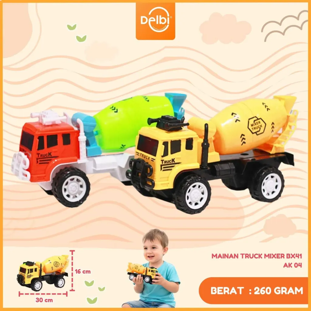 MAINAN MOBILAN TRUCK MIXER TRUK MOLEN BX41