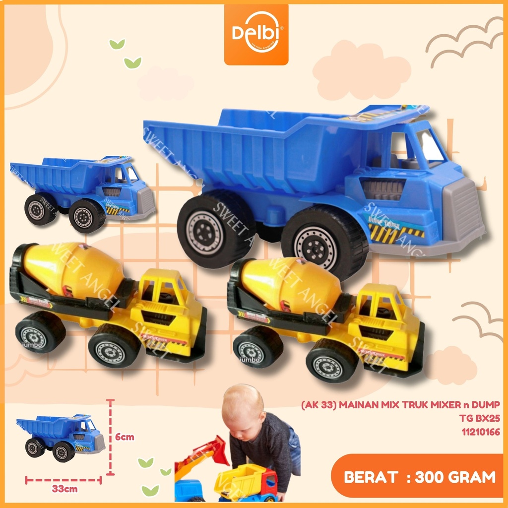 [AK 33] MAINAN MIX TRUK MIXER n DUMP TG BX25