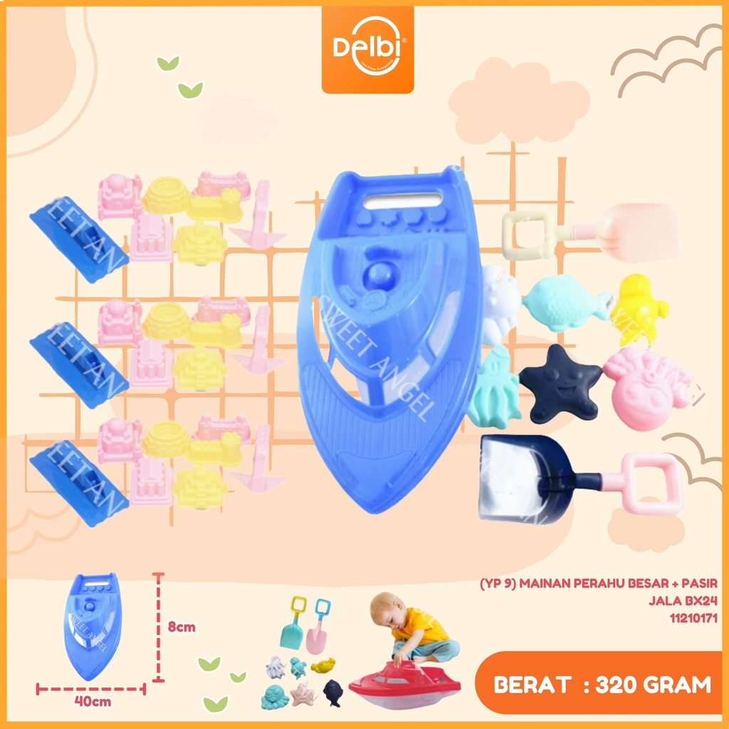 [YP 9] MAINAN PERAHU BESAR + PASIR JALA BX24