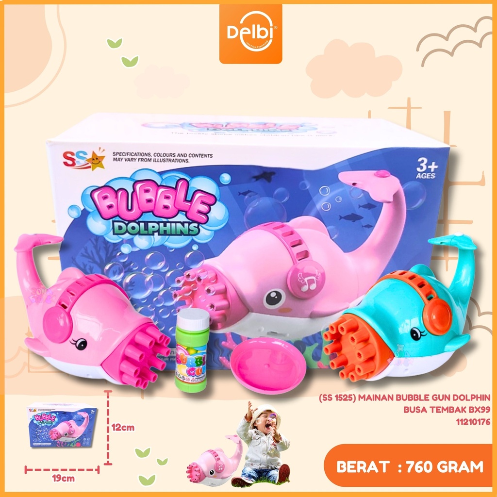 (SS 1525) MAINAN BUBBLE GUN DOLPHIN BUSA TEMBAK BX99