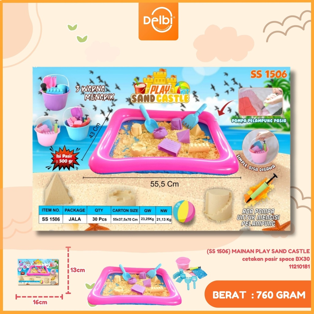 (SS 1506) MAINAN PLAY SAND CASTLE cetakan pasir space BX30