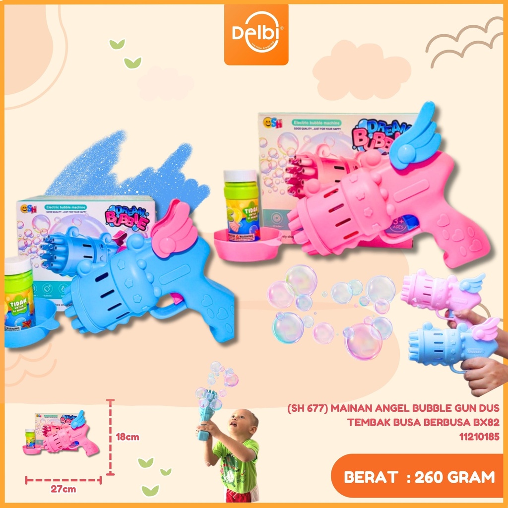 (SH 677) MAINAN ANGEL BUBBLE GUN DUS TEMBAK BUSA BERBUSA BX82