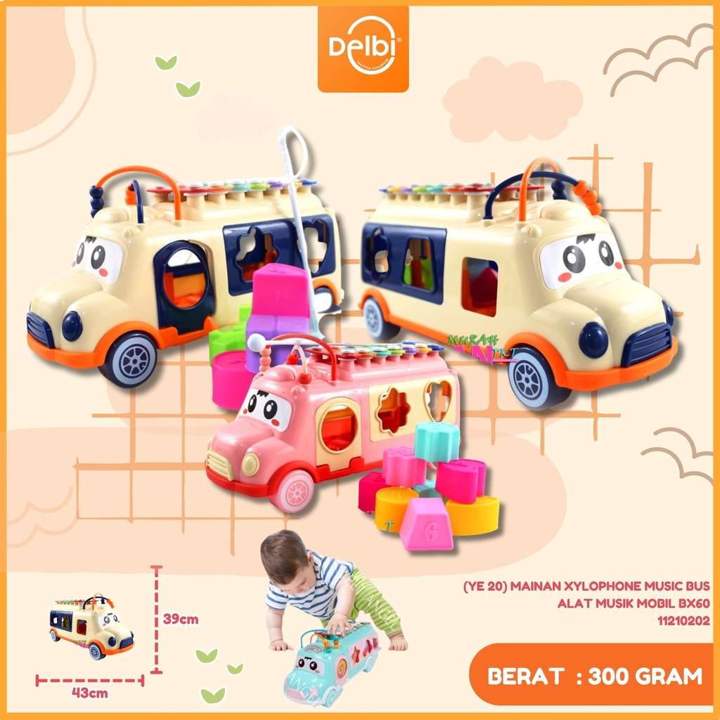 (YE 20) MAINAN XYLOPHONE MUSIC BUS ALAT MUSIK MOBIL BX60