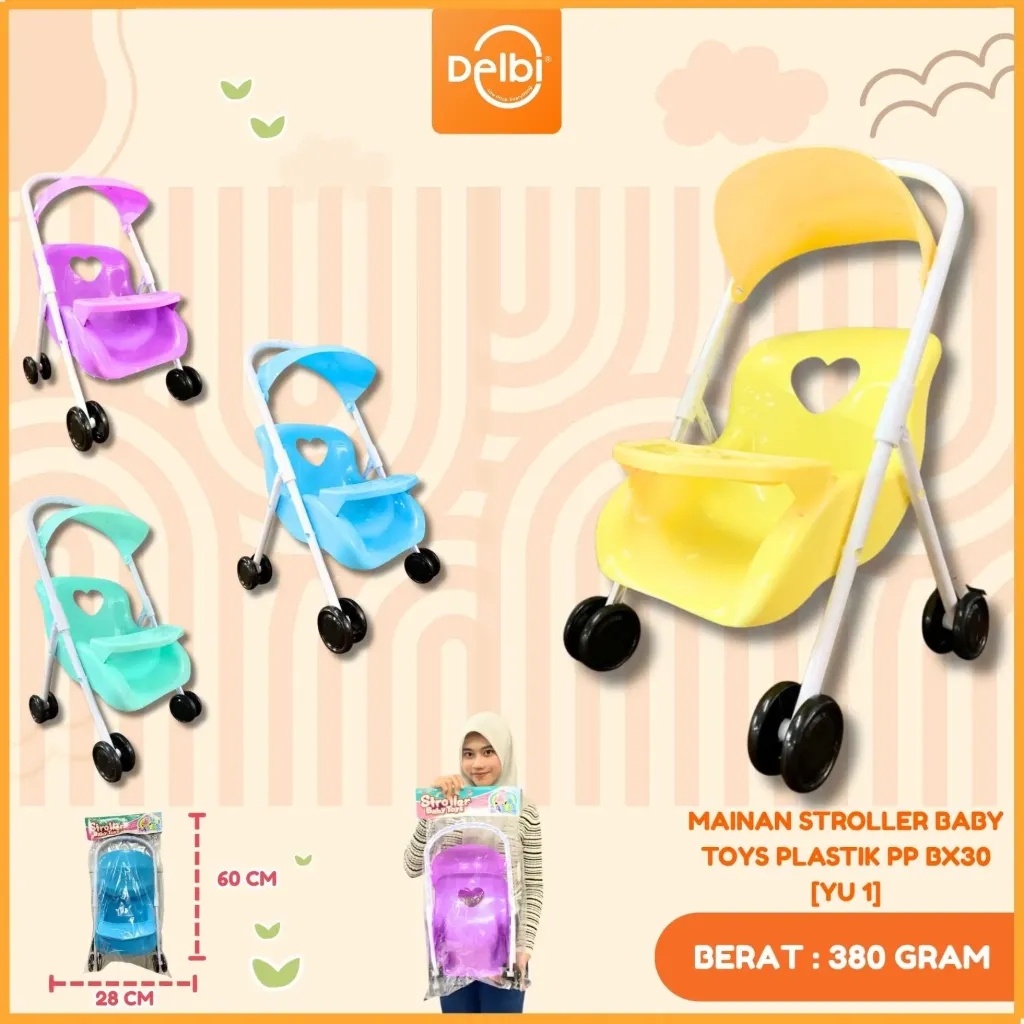 MAINAN STROLLER BABY TOYS PLASTIK PP BX30