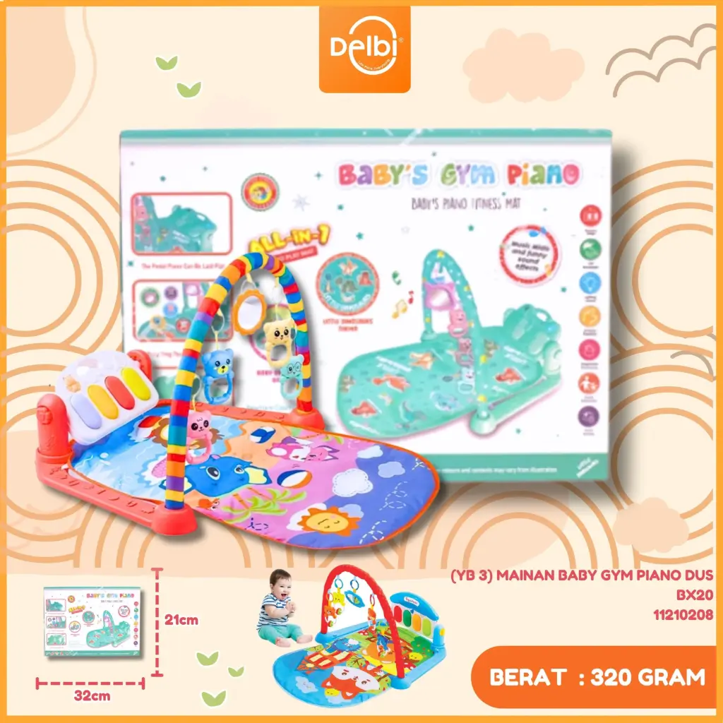 (YB 3) MAINAN BABY GYM PIANO DUS BX20