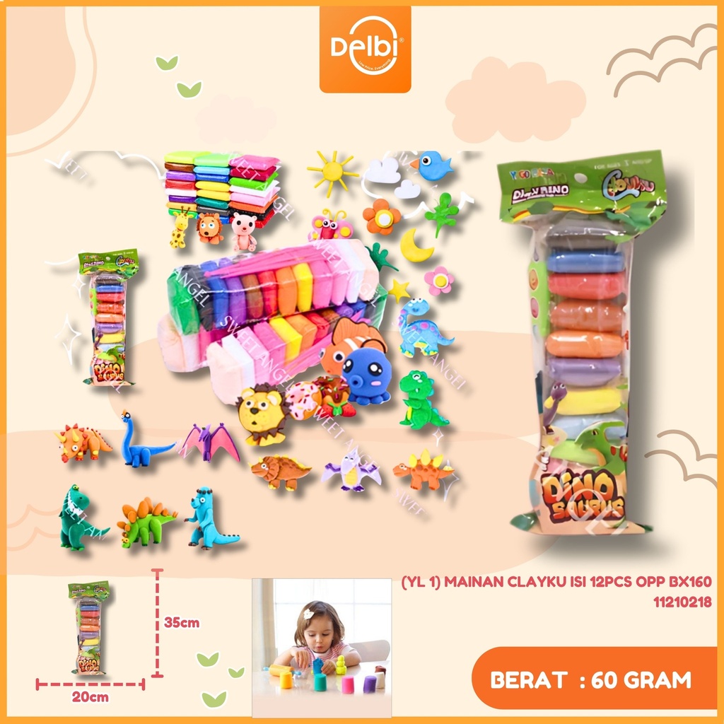 (YL 1) MAINAN CLAYKU ISI 12PCS OPP BX160