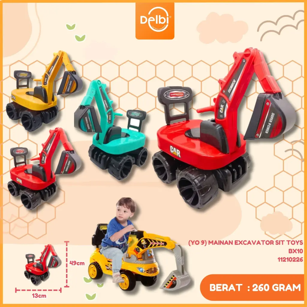 [11210226] (YO 9) MAINAN EXCAVATOR SIT TOYS BX10