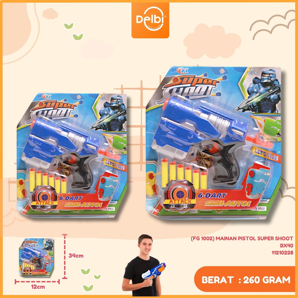 (FG 1002) MAINAN PISTOL SUPER SHOOT BX40