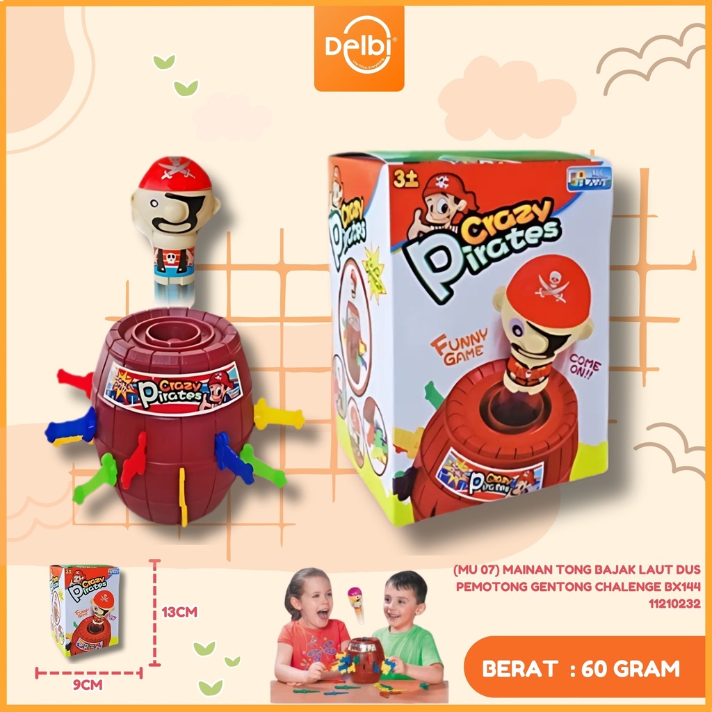 (MU 07) MAINAN TONG BAJAK LAUT DUS PEMOTONG GENTONG CHALENGE BX144