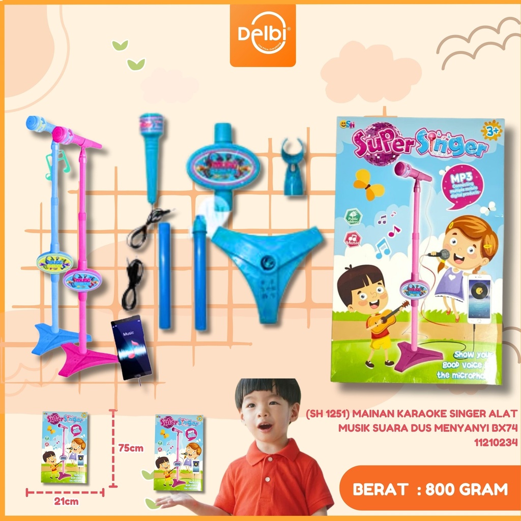 [SH 1251] MAINAN KARAOKE SINGER ALAT MUSIK SUARA DUS MENYANYI BX74