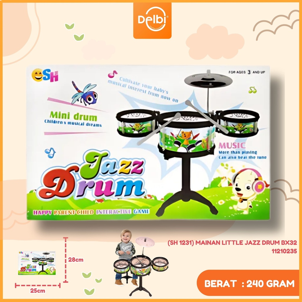 (SH 1231) MAINAN LITTLE JAZZ DRUM BX32