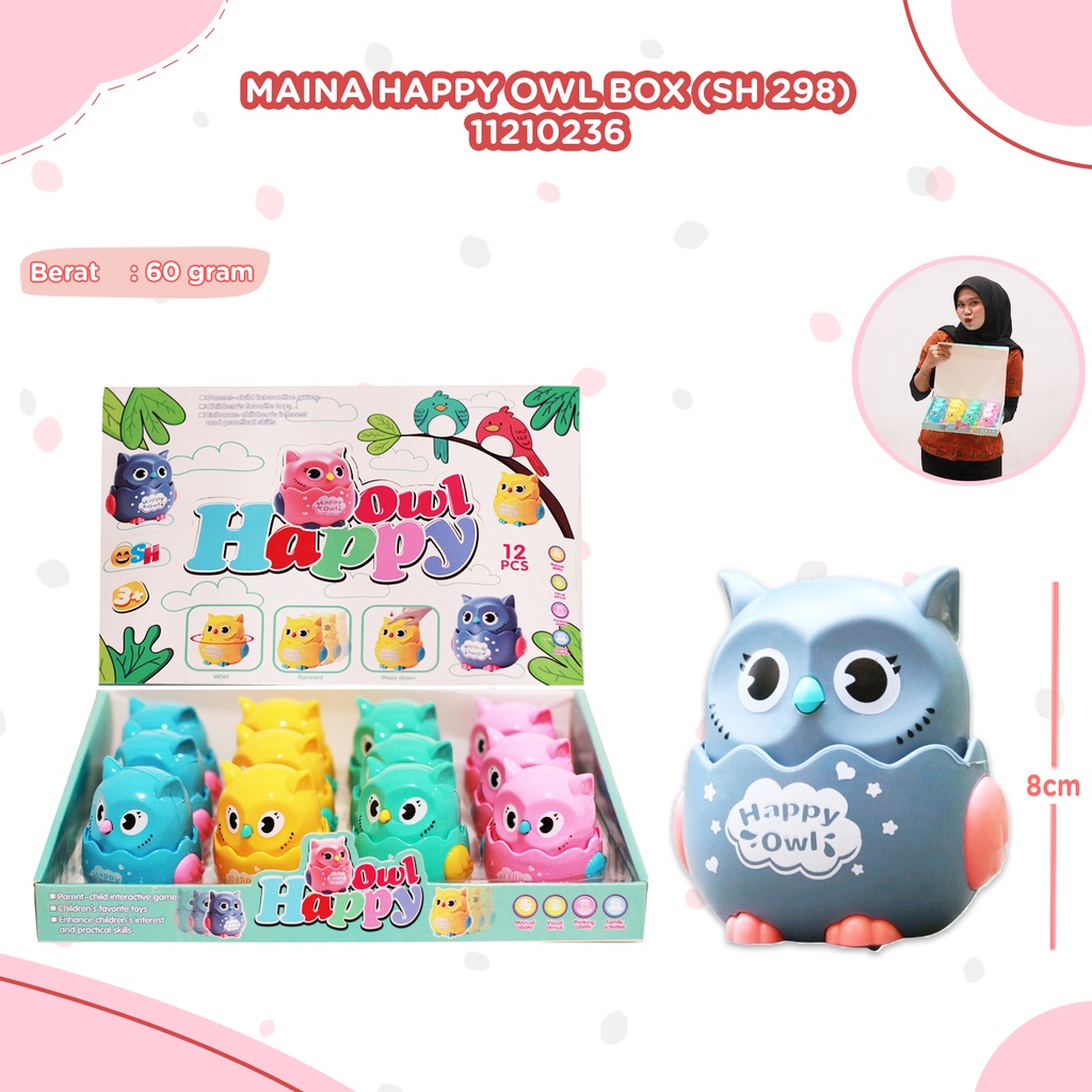 (SH 298) 1PCS MAINAN HAPPY OWL BOX BX12 BX444