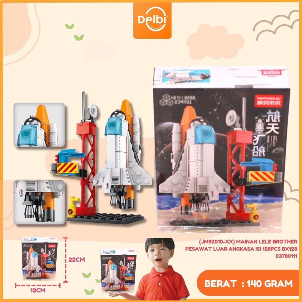 (JM92010-XX) MAINAN LELE BROTHER PESAWAT LUAR ANGKASA ISI 128PCS BX128