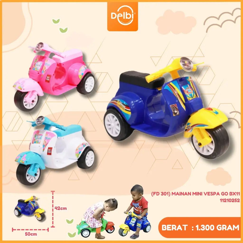 (FD 301) MAINAN MINI VESPA GO BX11
