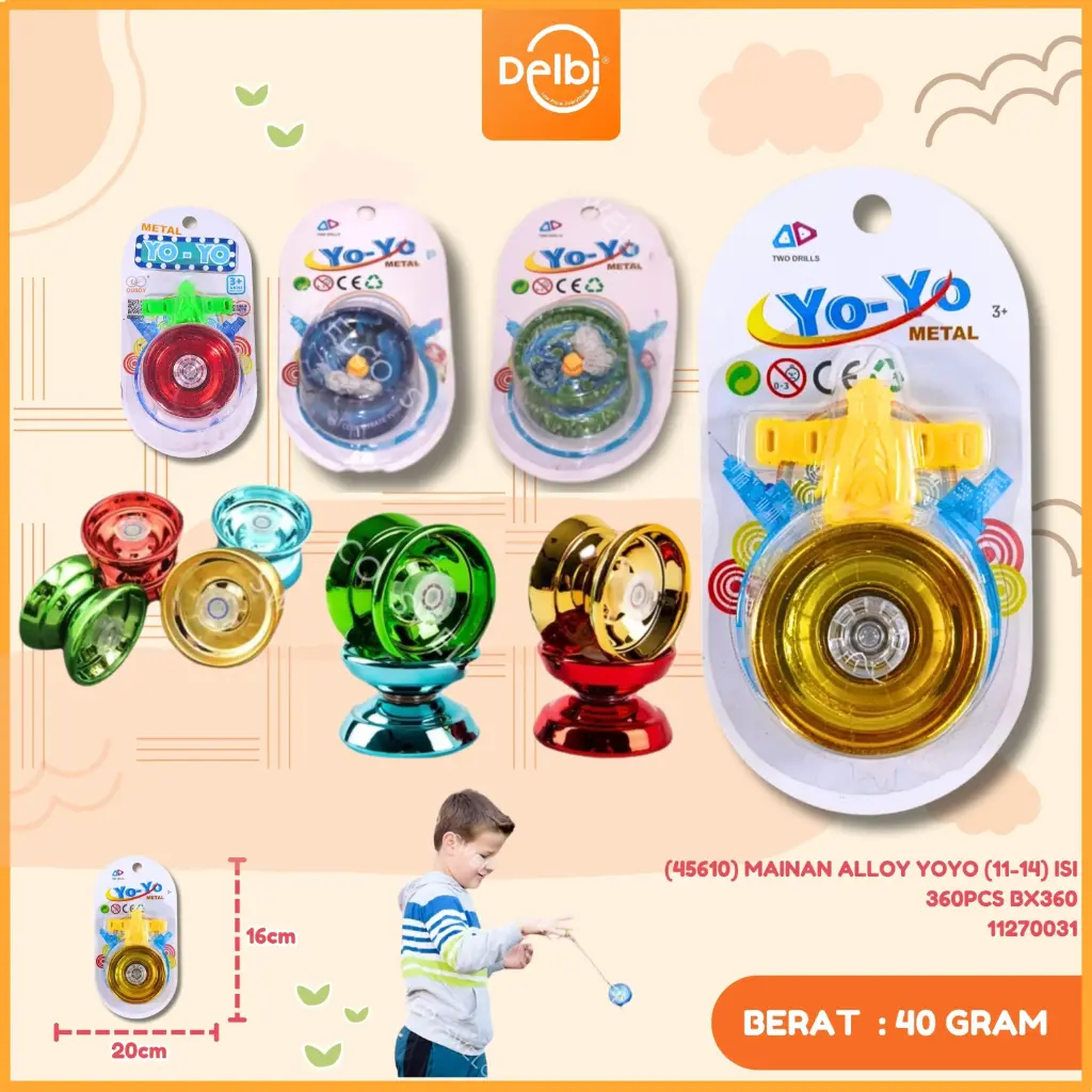 (45610) MAINAN ALLOY YOYO (11-14) ISI 360PCS BX360