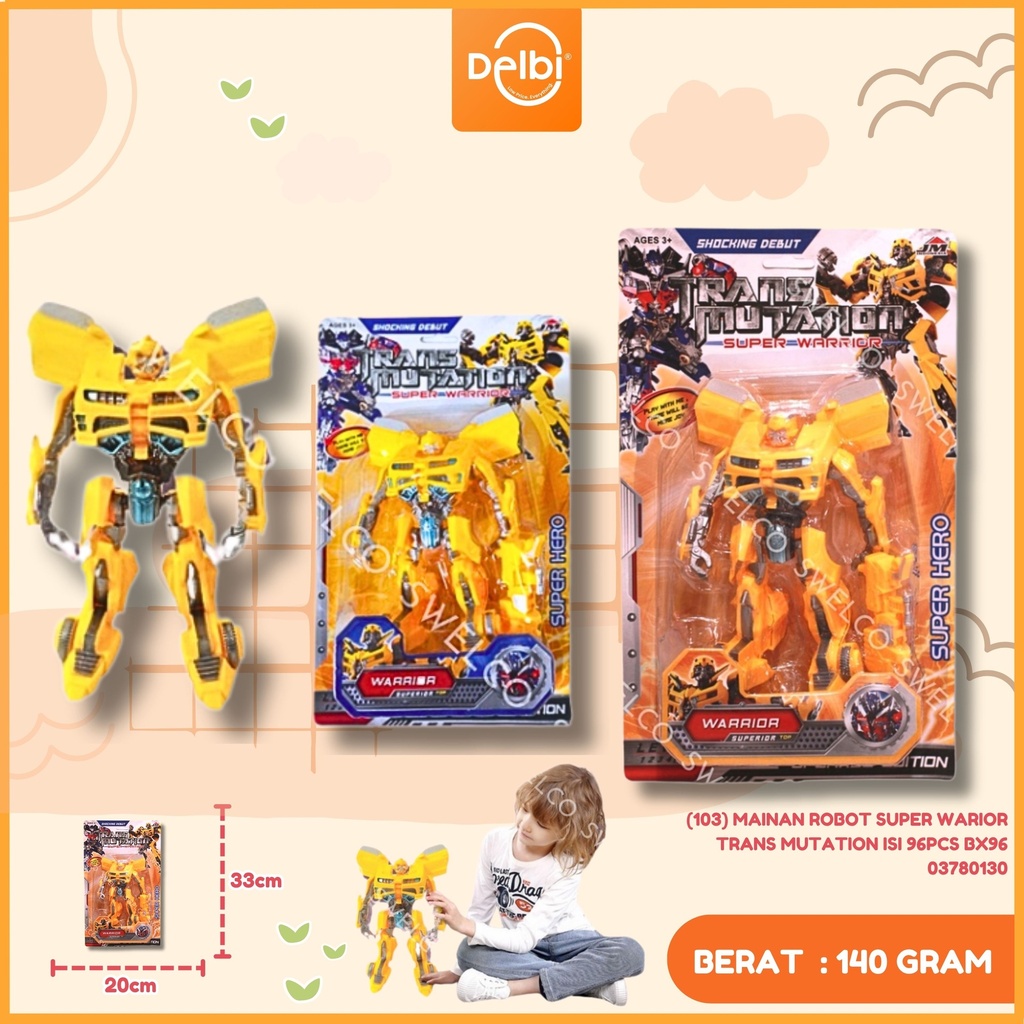 (103) MAINAN ROBOT SUPER WARIOR TRANS MUTATION ISI 96PCS BX96