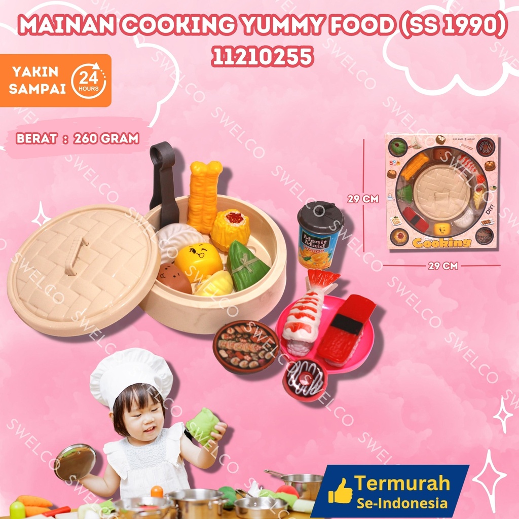 (SS 1990) MAINAN COOKING YUMMY FOOD ISI 46PCS BX46