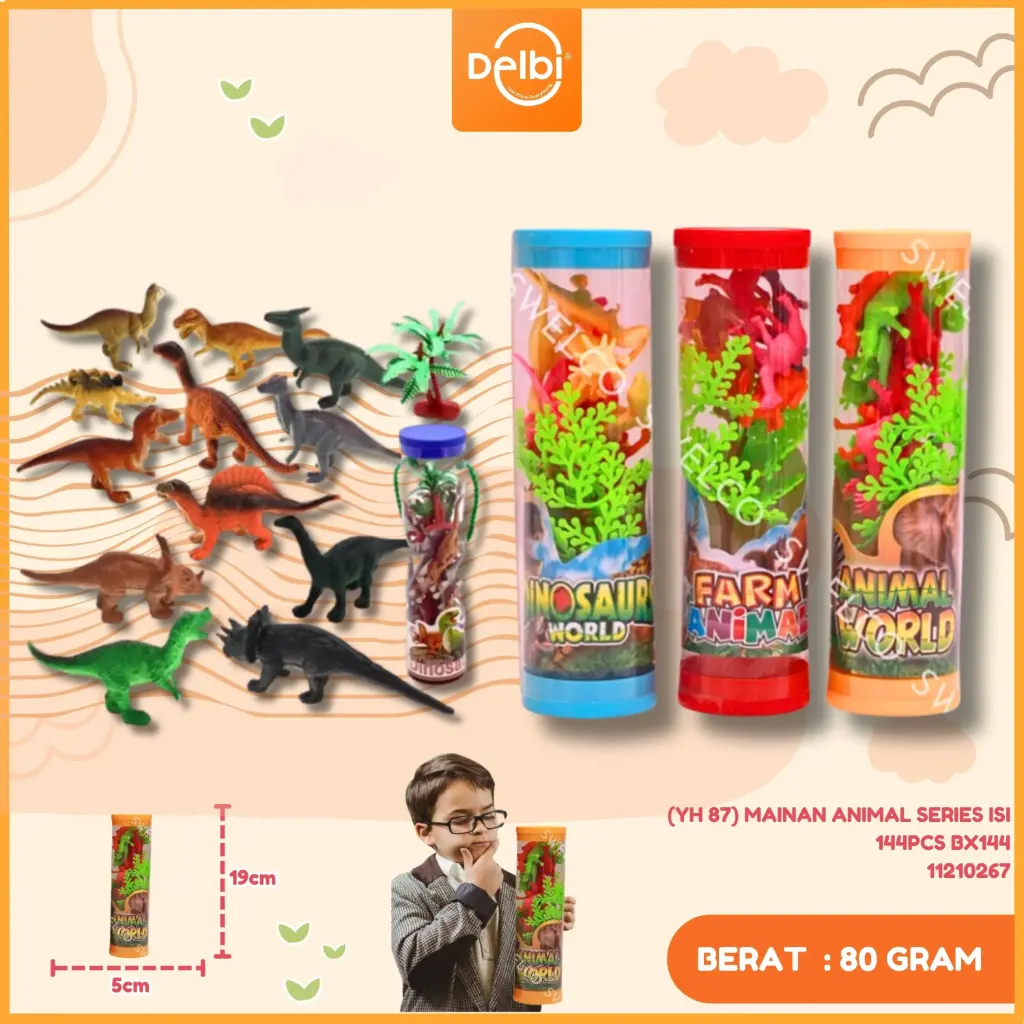(YH 87) MAINAN ANIMAL SERIES ISI 144PCS BX144
