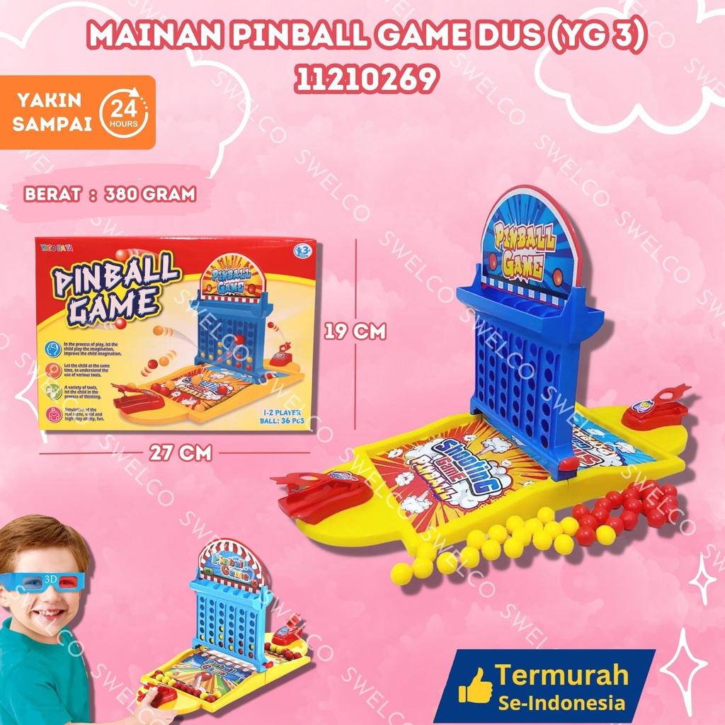 (YG 3) MAINAN PINBALL GAME DUS ISI 54PCS BX54