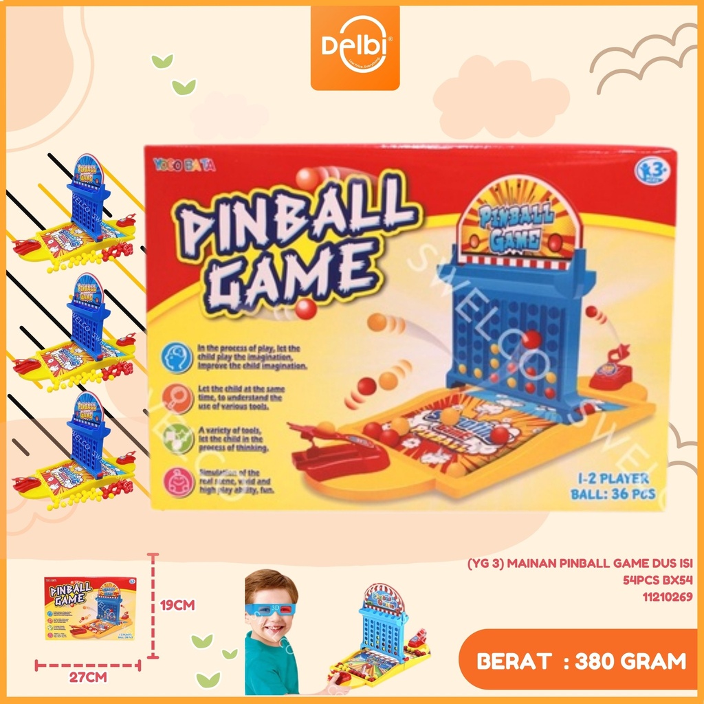 (YG 3) MAINAN PINBALL GAME DUS ISI 54PCS BX54
