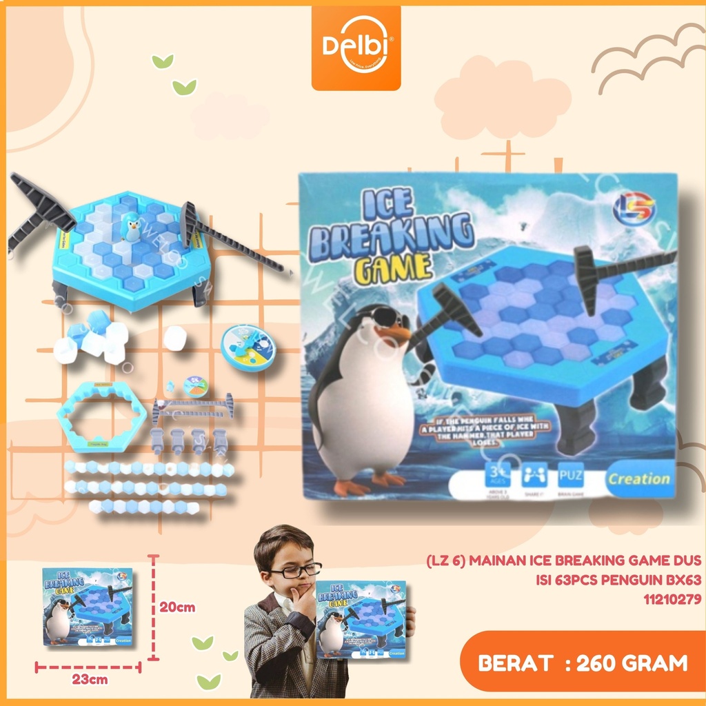 MAINAN ICE BREAKING GAME DUS ISI 63PCS PENGUIN BX63