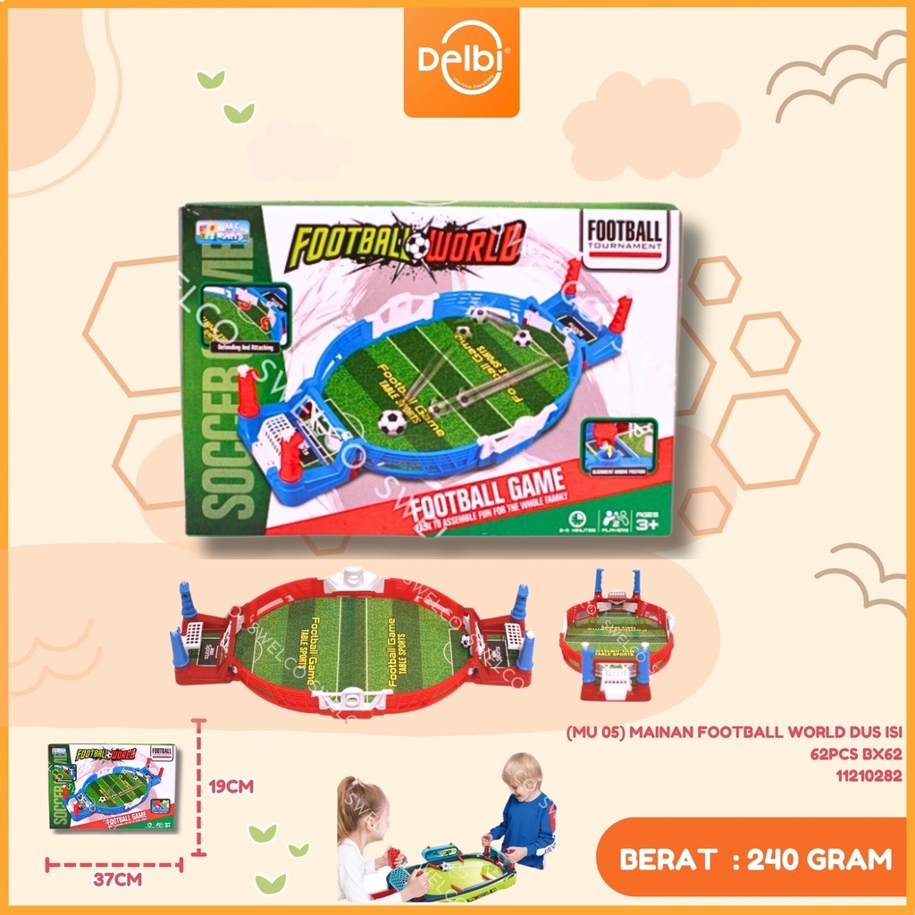 (MU 05) MAINAN FOOTBALL WORLD DUS ISI 62PCS BX62