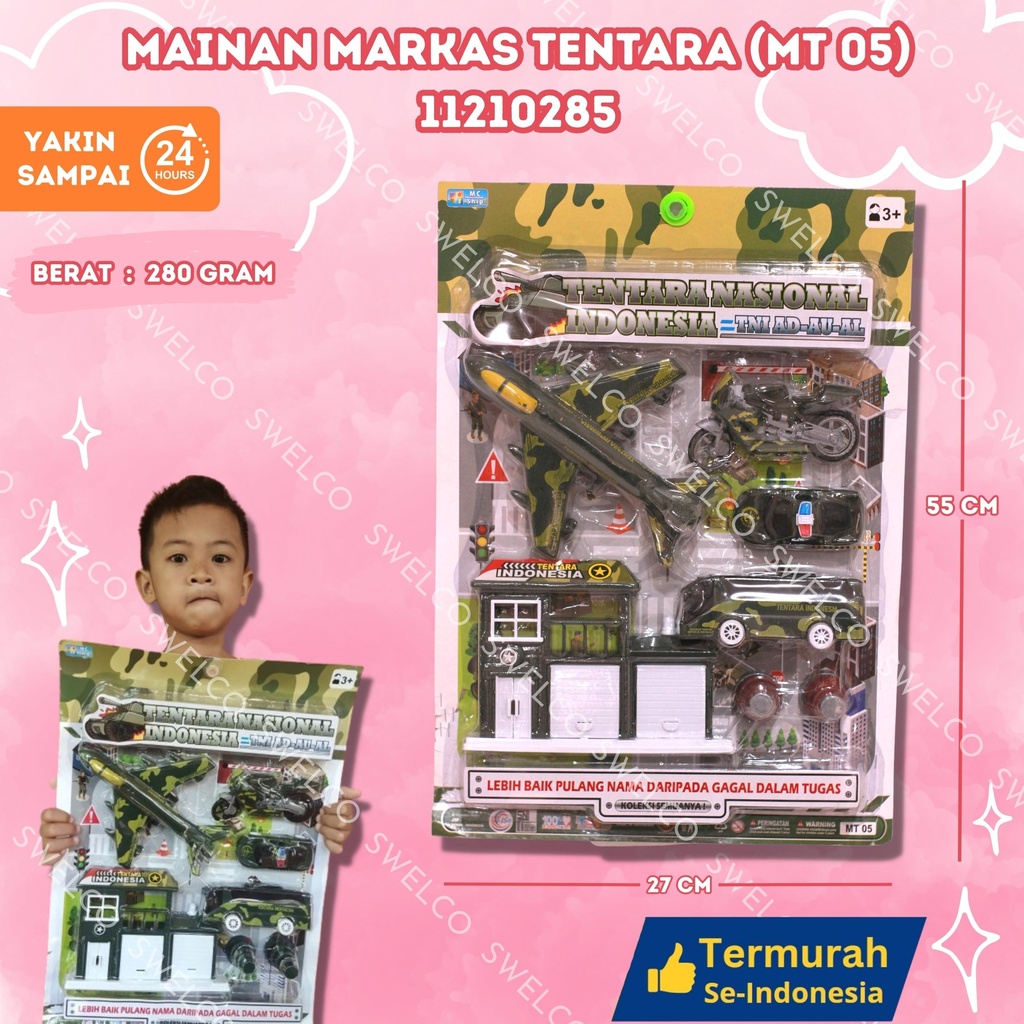 (MT 05) MAINAN MARKAS TENTARA ISI 36PCS PESAWAT ARMY TNI BX36