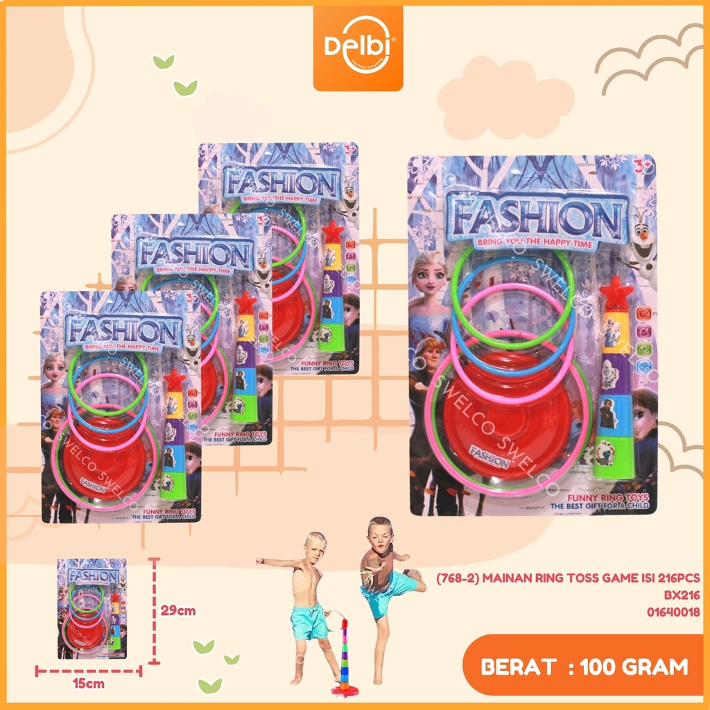 (768-2) MAINAN RING TOSS GAME ISI 216PCS BX216