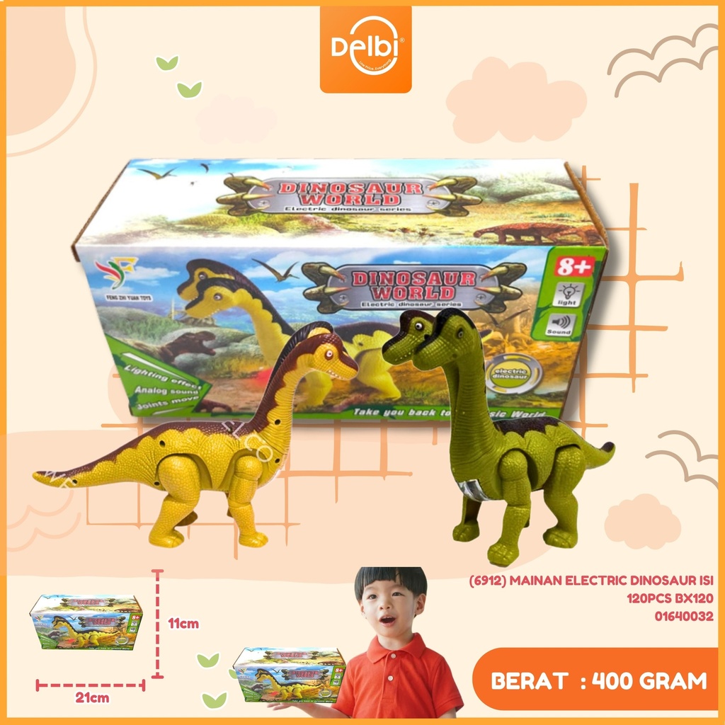 (6912) MAINAN ELECTRIC DINOSAUR ISI 120PCS BX120