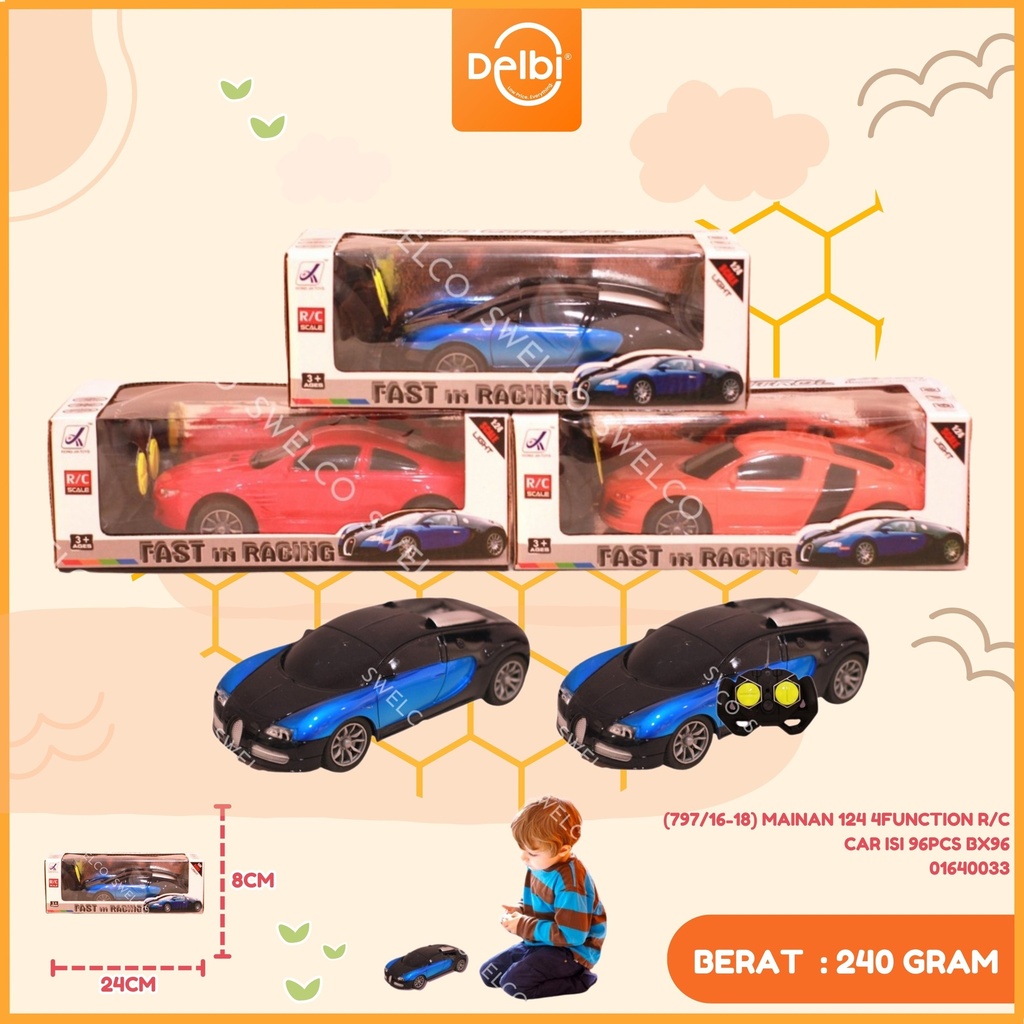 (797/16-18) MAINAN 124 4FUNCTION R/C CAR ISI 96PCS BX96