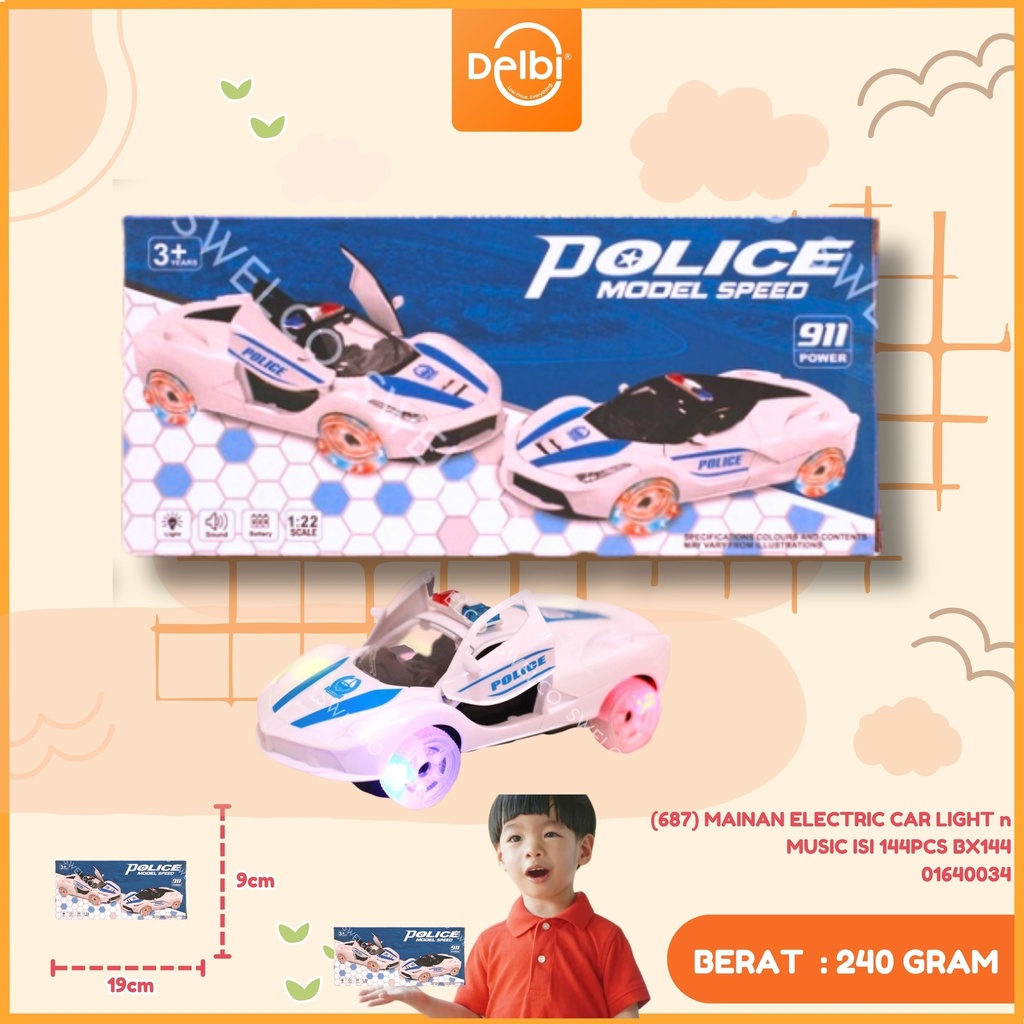 [01640034] (687) MAINAN ELECTRIC CAR LIGHT n MUSIC ISI 144PCS BX144