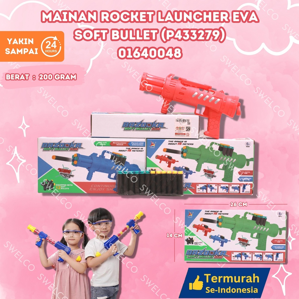 (P433279) MAINAN ROCKET LAUNCHER EVA SOFT BULLET ISI 120PCS BX120