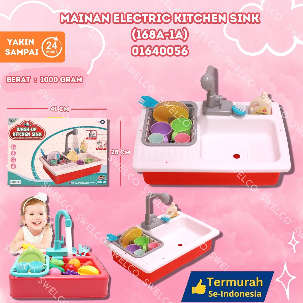 (168A-1A) MAINAN ELECTRIC KITCHEN SINK ISI 12PCS BX12