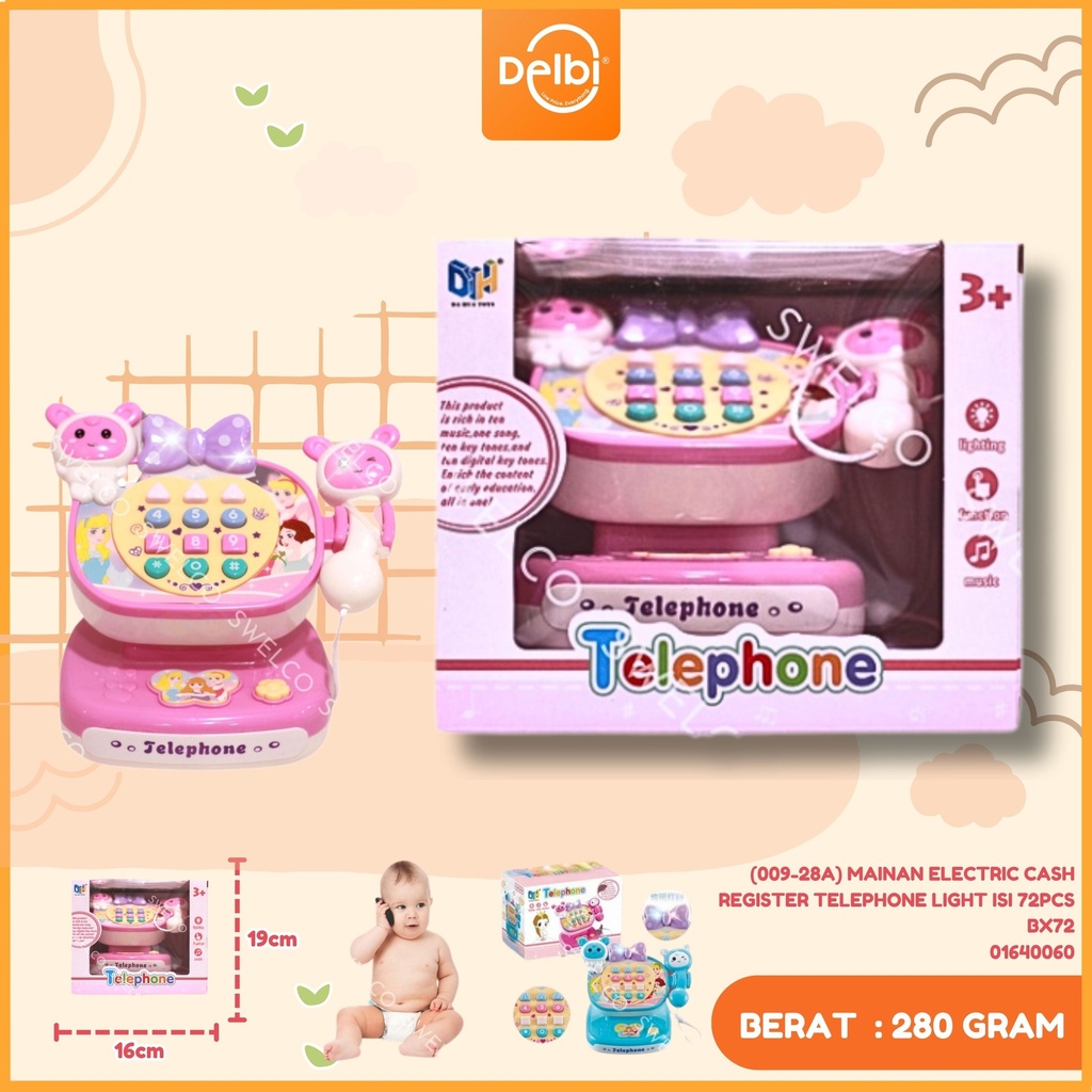 [01640060] (009-28A) MAINAN ELECTRIC CASH REGISTER TELEPHONE LIGHT ISI 72PCS BX72