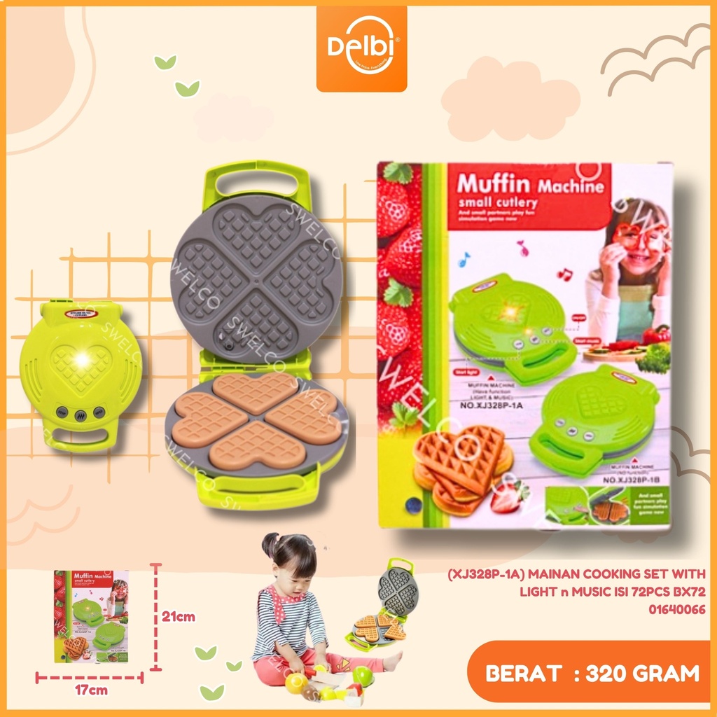 (XJ328P-1A) MAINAN COOKING SET WITH LIGHT n MUSIC ISI 72PCS BX72
