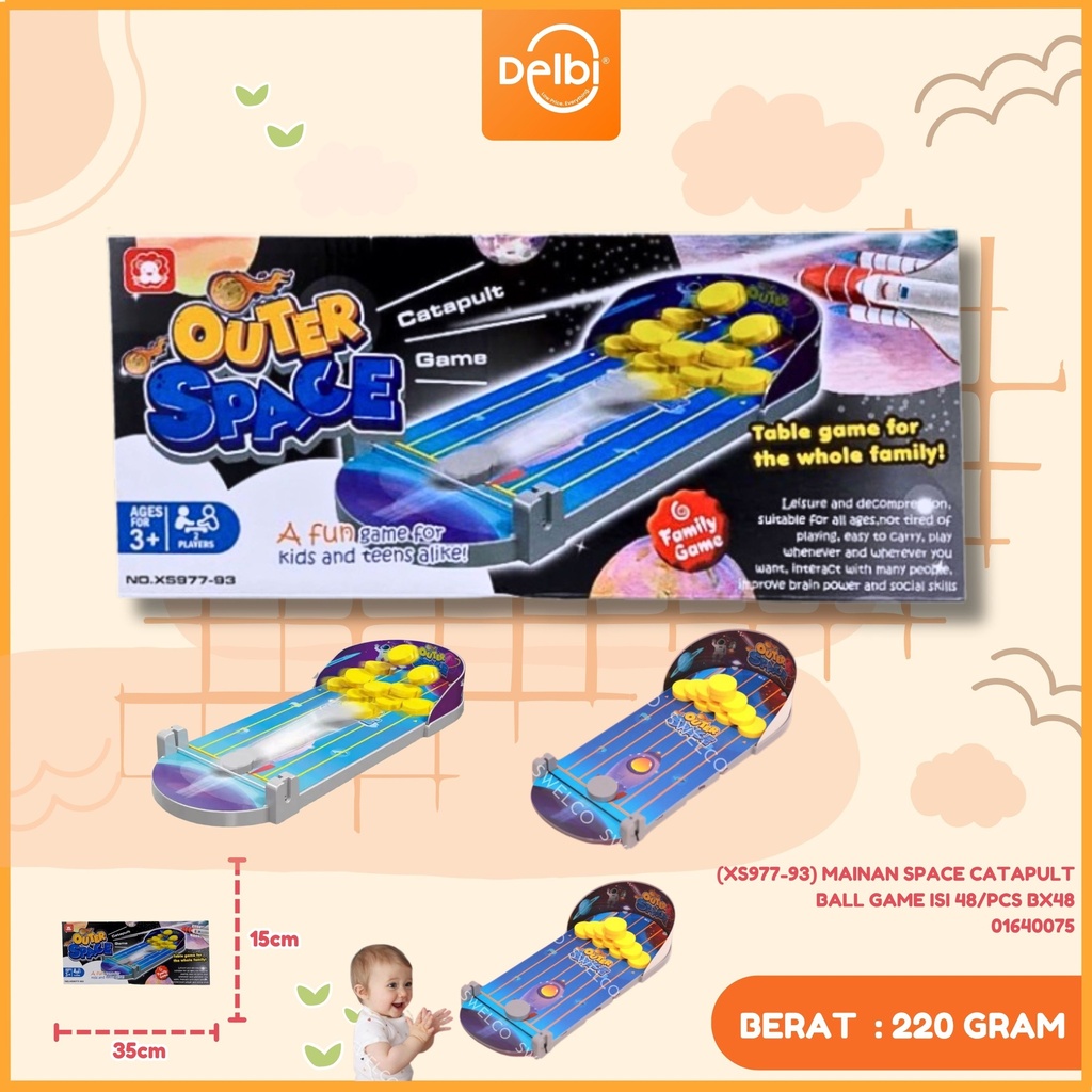 [01640075] (XS977-93) MAINAN SPACE CATAPULT BALL GAME ISI 48/PCS BX48