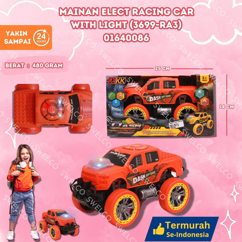[01640086] (3699-RA3) MAINAN ELECT RACING CAR WITH LIGHT ISI 48PCS BX48