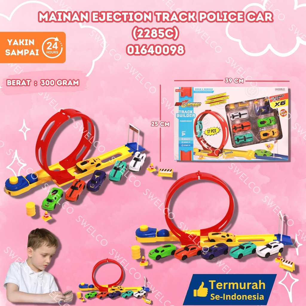 (2285C) MAINAN EJECTION TRACK POLICE CAR ISI 72PCS BX72
