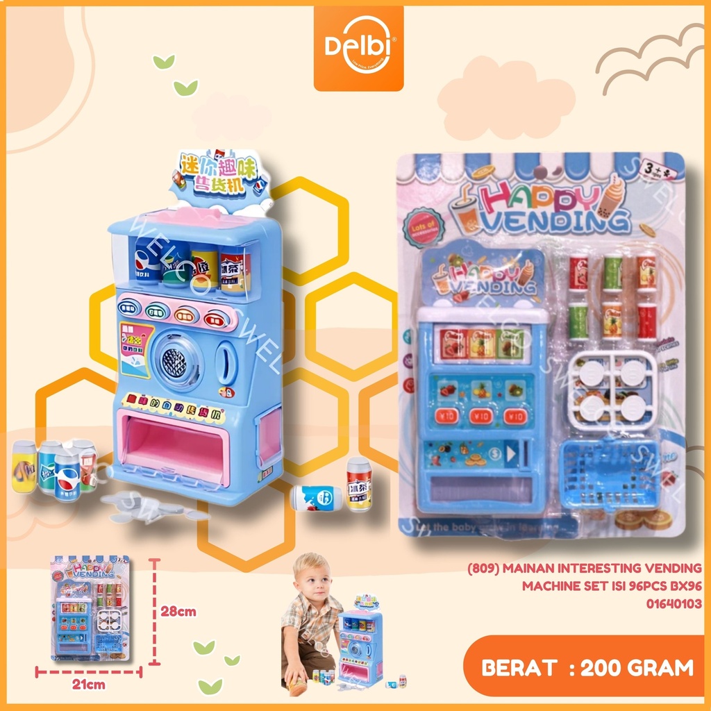 (809) MAINAN INTERESTING VENDING MACHINE SET ISI 96PCS BX96