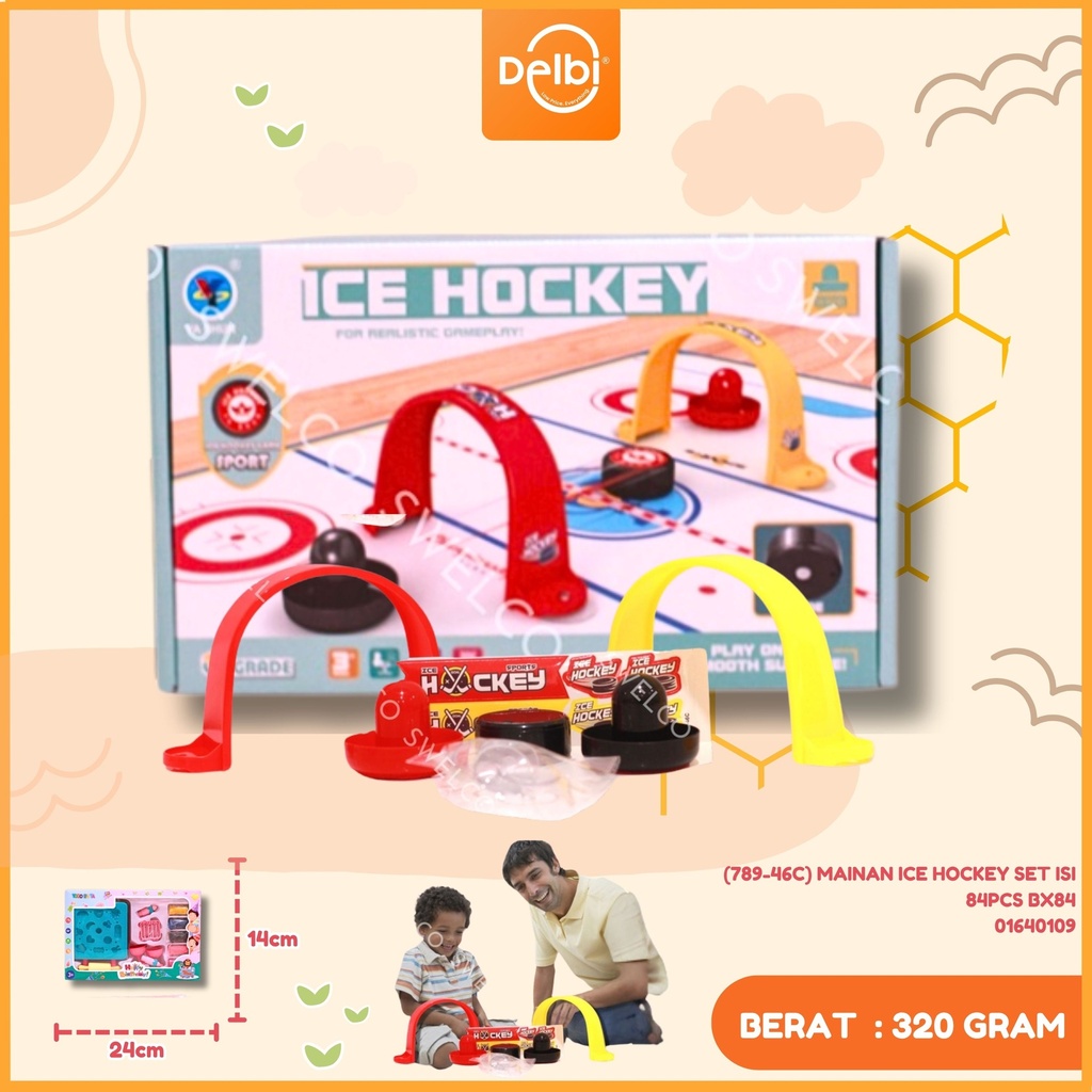 (789-46C) MAINAN ICE HOCKEY SET ISI 84PCS BX84