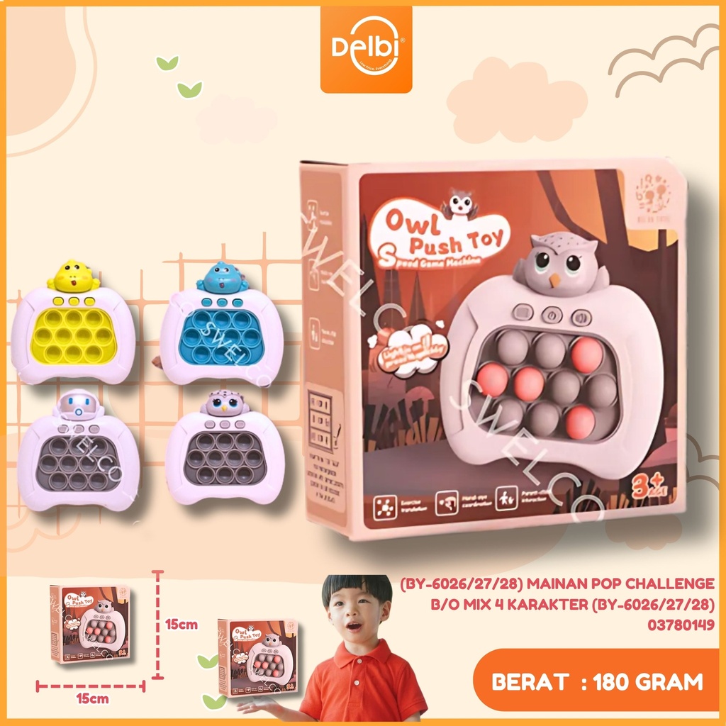 [03780149] (BY-6026/27/28) MAINAN POP CHALLENGE B/O MIX 4 KARAKTER (BY-6026/27/28))