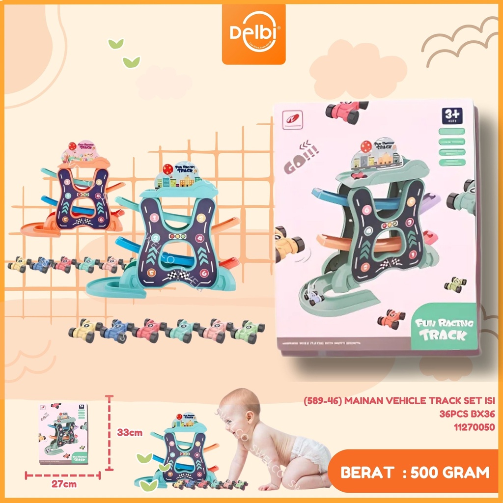 (589-46) MAINAN VEHICLE TRACK SET ISI 36PCS BX36