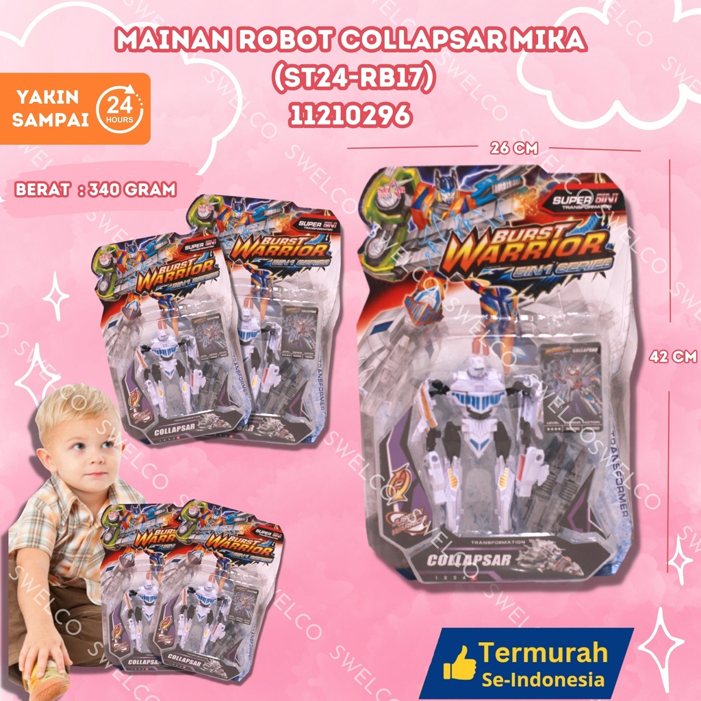 (ST24-RB17) MAINAN ROBOT COLLAPSAR MIKA ISI 40PCS BX40