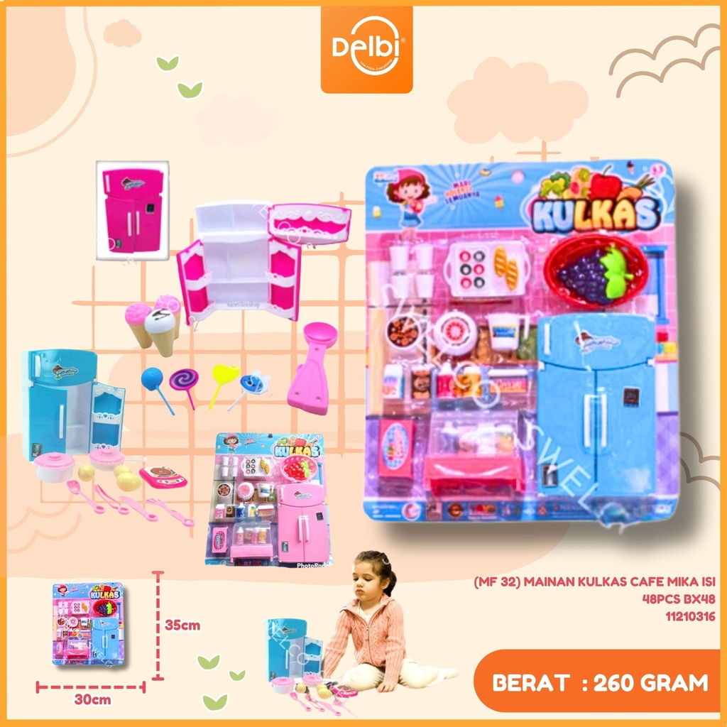 (MF 32) MAINAN KULKAS CAFE MIKA ISI 48PCS BX48