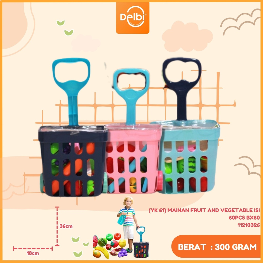 (YK 61) MAINAN FRUIT AND VEGETABLE ISI 60PCS BX60