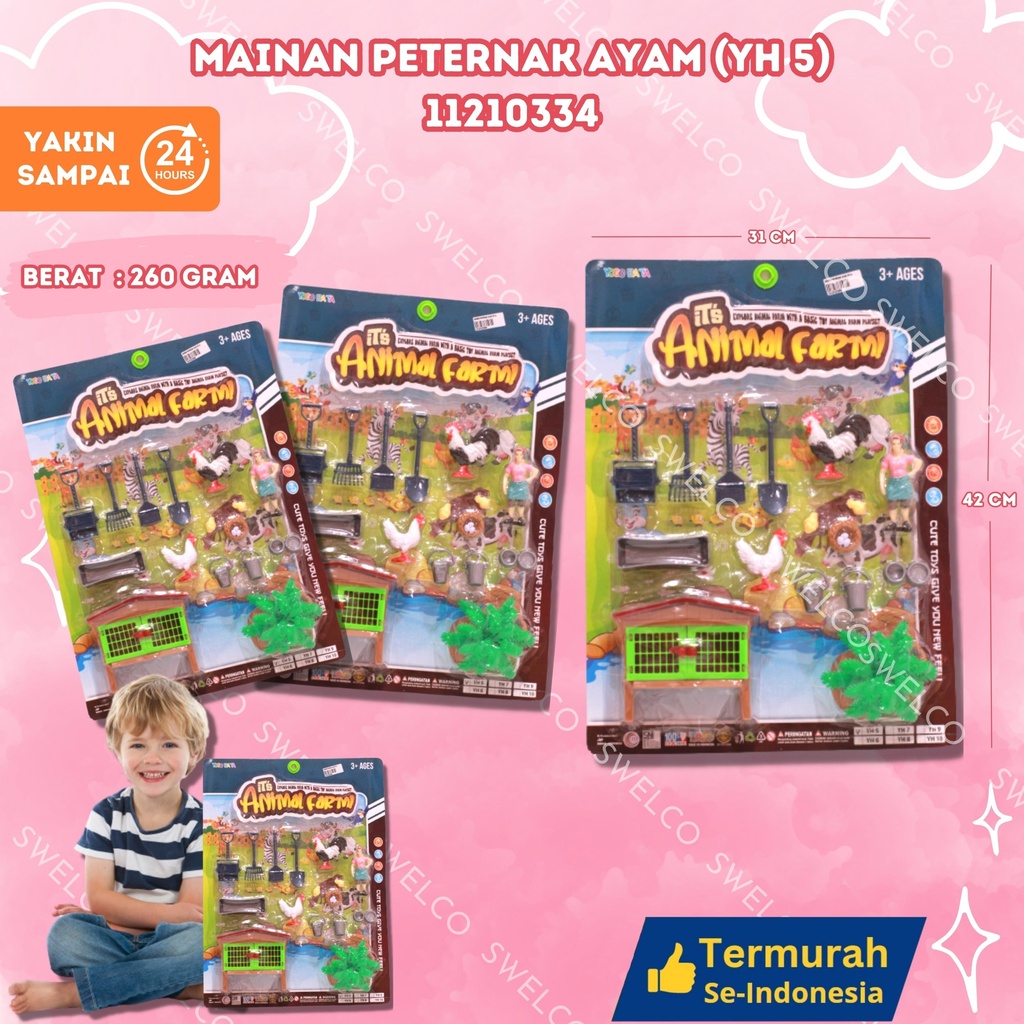[11210334] (YH 5) MAINAN PETERNAK AYAM ISI 26PCS BX26